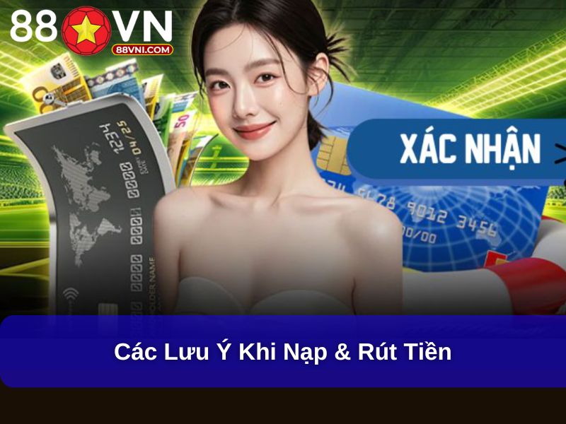 Các lưu ý khi nạp & rút tiền