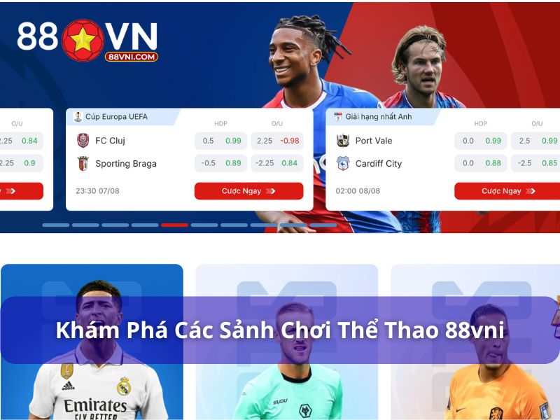 Cách sảnh thể thao hấp dẫn tại 88Vn